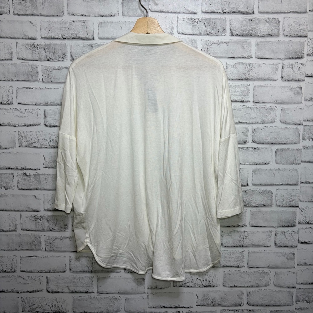 Metaphor Snap Front 3/4 Sleeve Blouse NWT XS - Picture 3 of 7